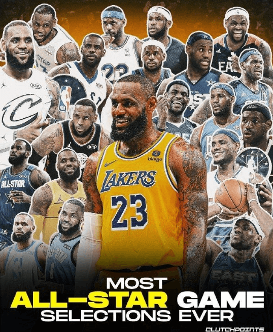 James a été sélectionné au All-Star pour la 20e fois de sa carrière, établissant ainsi un record de la NBA