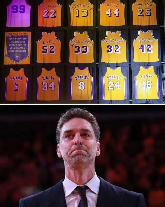 Le maillot de Pau Gasol a pris sa retraite
